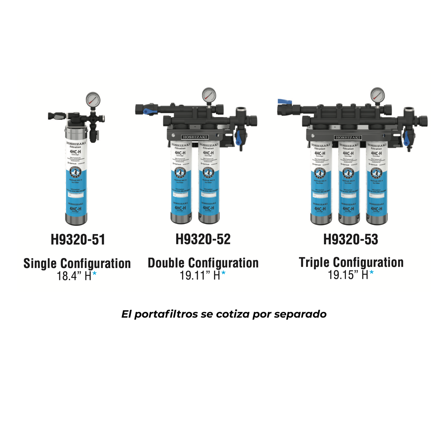 Filtro de agua Hoshizaki 4HC-H cartucho original H9655-11 para sistemas H9320
